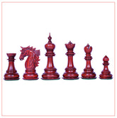 Chelics Series 4.4" Luxury Staunton Chess Pieces in Padouk and Boxwood